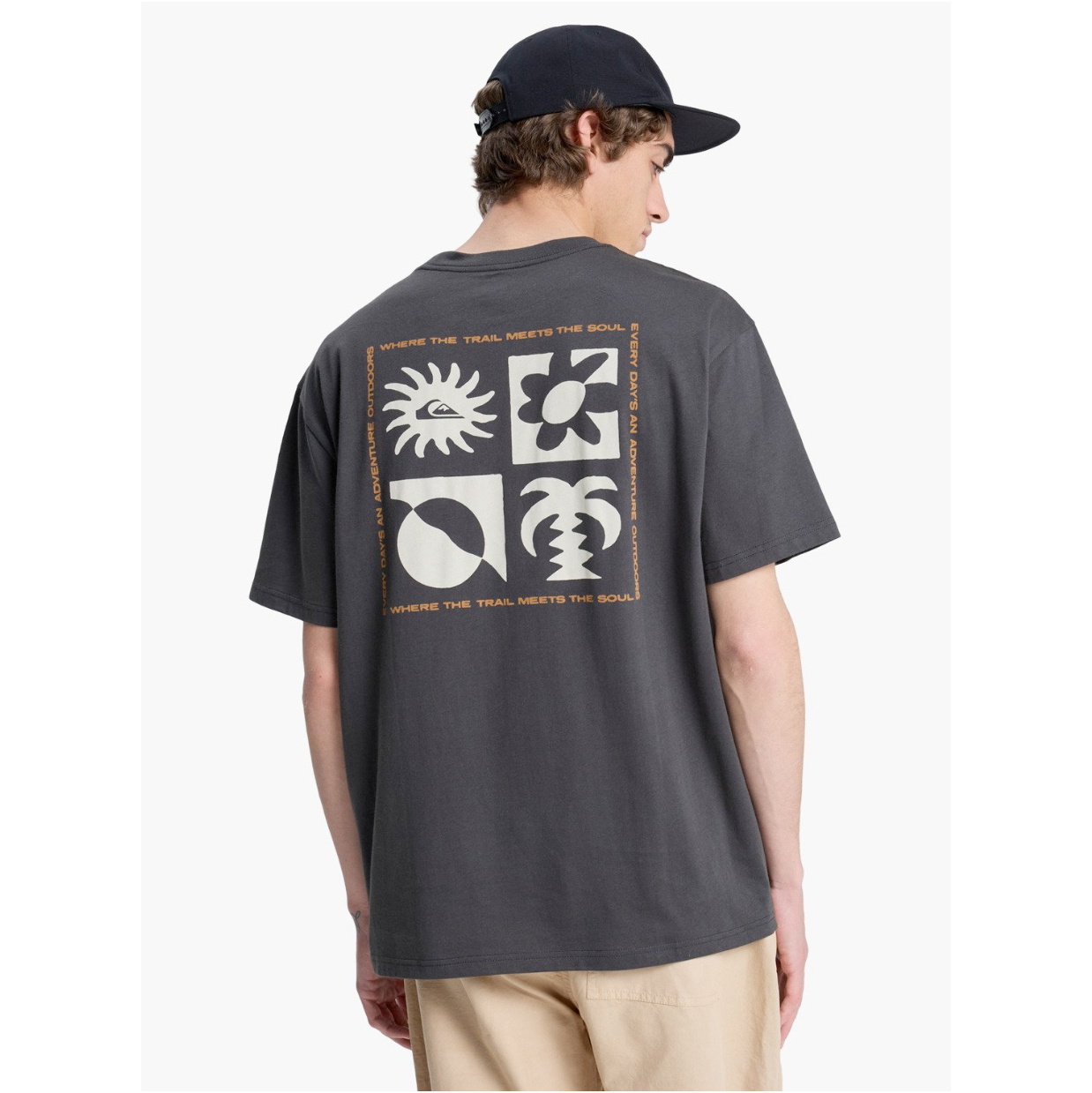 2026 Quiksilver Mens Evo Blossom Of Peace T-Shirt EQYZT08264 - Tarmac